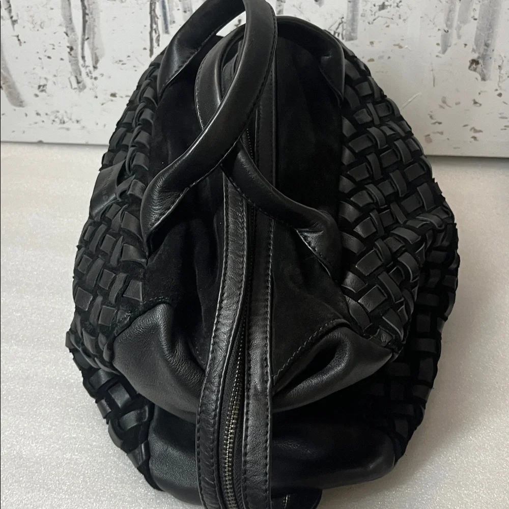 Liebeskind Black Woven Leather Satchel